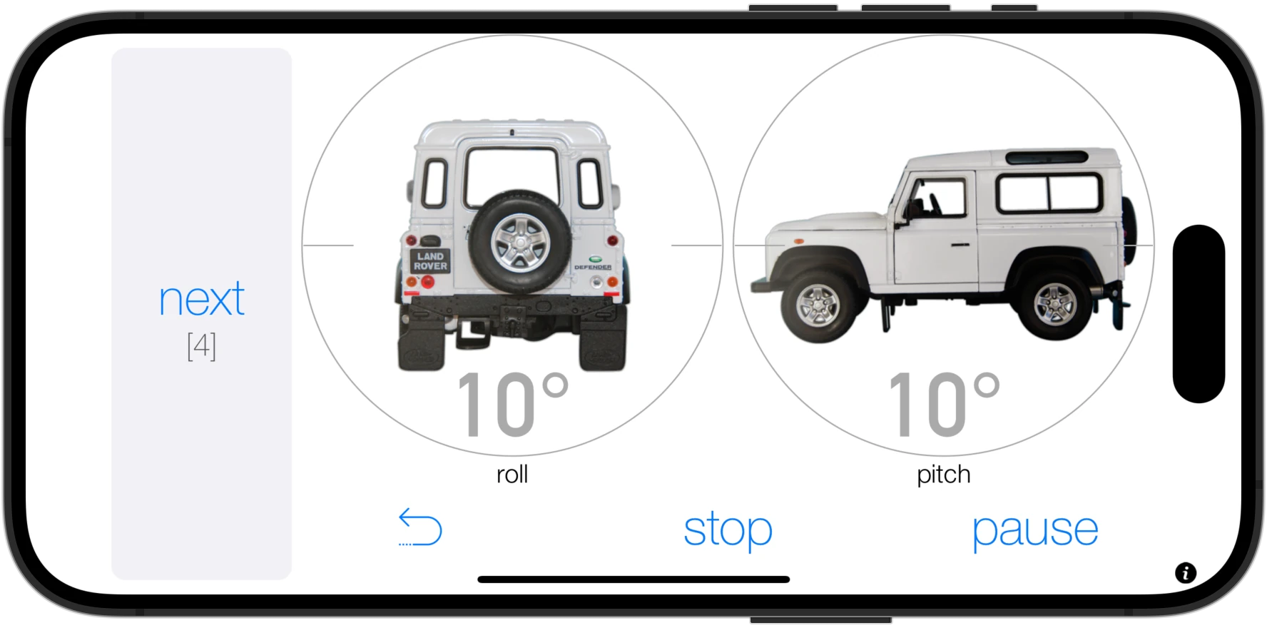 3pMaster - Tripmaster Odometer App for Off-Road for iPad and iPhone Inclinometer Roll and Pitch